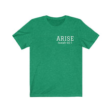 Load image into Gallery viewer, Arise Unisex Jersey Short Sleeve Tee with Arise scripture