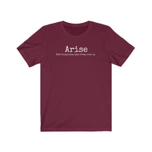 Load image into Gallery viewer, Arise Academy Unisex Jersey Short Sleeve Tee with Arise Definition