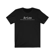 Load image into Gallery viewer, Arise Academy Unisex Jersey Short Sleeve Tee with Arise Definition