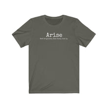 Load image into Gallery viewer, Arise Academy Unisex Jersey Short Sleeve Tee with Arise Definition