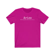 Load image into Gallery viewer, Arise Academy Unisex Jersey Short Sleeve Tee with Arise Definition