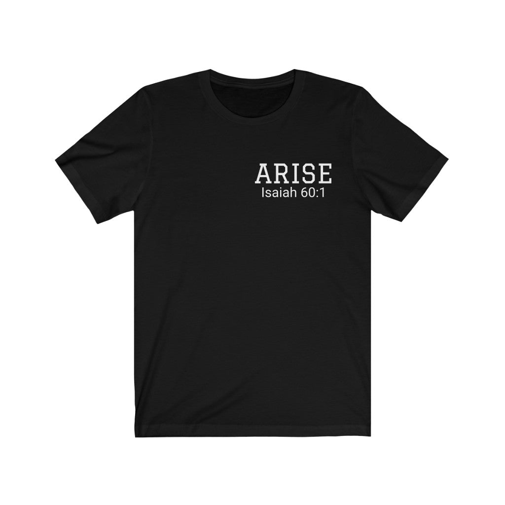 Arise Unisex Jersey Short Sleeve Tee with Arise scripture